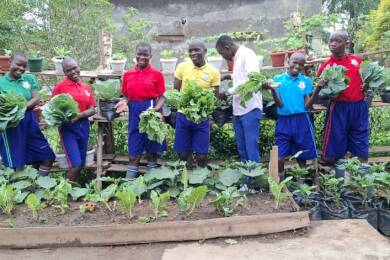 "While improving school nutrition through access to fresh, vitamin-rich vegetables they strengthen their health and enhance learning"